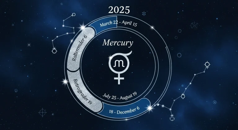 График периодов ретроградного Меркурия в 2025 году