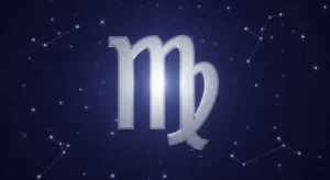 Символ знака зодиака Дева - стилизованная буква "M" с завитком