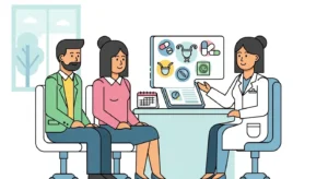 Flat modern illustration about contraception and family planning