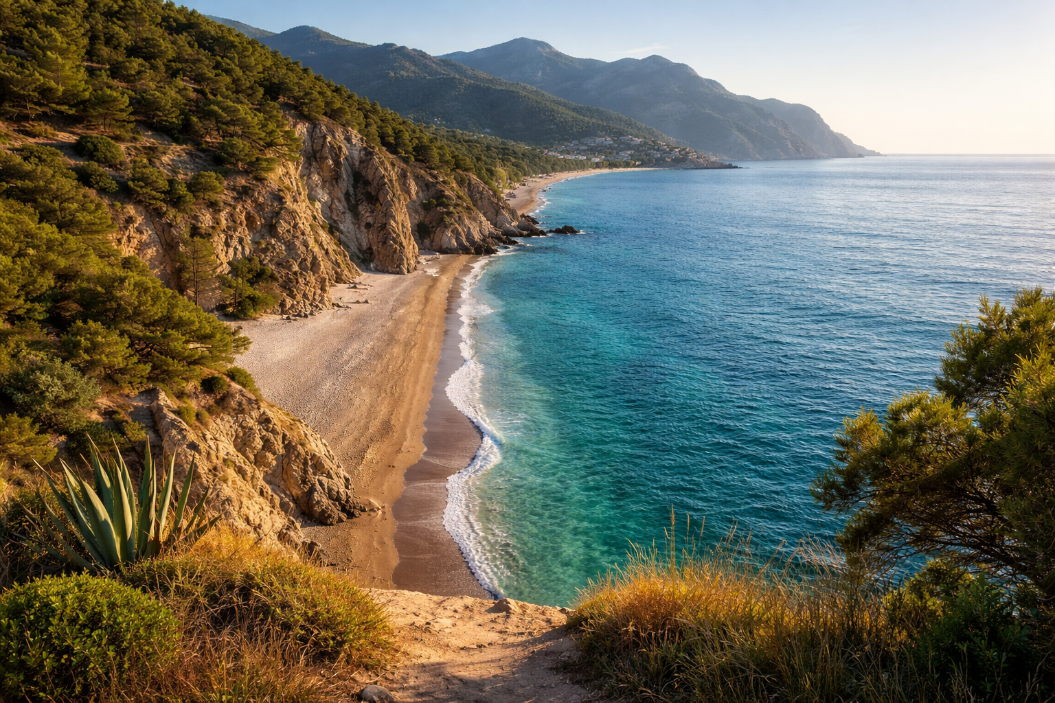 Газипаша Турция пустые пляжи без туристов и дикая природа побережья